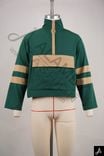 Cropped Color Block Quarter-Zip Top