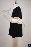 Black Polo Neck Color Block Hoodie