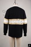 Black Polo Neck Color Block Hoodie