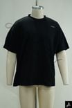 Men's Black Half‑High Neck Oversized Short‑Sleeve T‑Shirt With Small Embroidered Logo