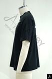 Men's Black Half‑High Neck Oversized Short‑Sleeve T‑Shirt With Small Embroidered Logo