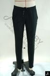 Men's Black Drawstring Quick‑Dry Sports Slim‑Fit Long Pants With Small Logo