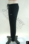 Men's Black Drawstring Quick‑Dry Sports Slim‑Fit Long Pants With Small Logo