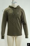 Men's Olive Green Pullover Long‑Sleeve Hoodie With Small Chest Embroidered Logo