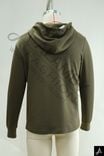 Men's Olive Green Pullover Long‑Sleeve Hoodie With Small Chest Embroidered Logo