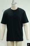 Men's Solid Black Crew Neck Basic Short‑Sleeve T‑Shirt