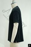 Men's Solid Black Crew Neck Basic Short‑Sleeve T‑Shirt