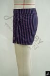 Men's Navy Blue Pink Vertical Stripe Quick‑Dry Casual Sports Shorts