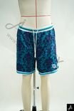 Men's Camo Print Athletic Shorts, Elastic Waist Contrast Trim Sport Shorts