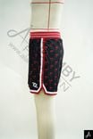 Men's Polka Dot Basketball Shorts, Elastic Waist Contrast Trim Athletic Shorts