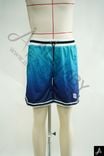 Men's Gradient Basketball Shorts, Elastic Waist Contrast Trim Athletic Shorts