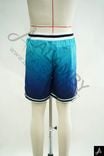 Men's Gradient Basketball Shorts, Elastic Waist Contrast Trim Athletic Shorts