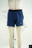 Men's Blue Solid Athletic Shorts, Elastic Waist Casual Running Shorts