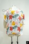 Women's Plus Size Tropical Floral Print V-Neck 3/4 Sleeve Casual Blouse