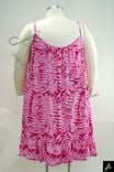 Women's Plus Size Pink Floral Print Spaghetti Strap Casual Dress