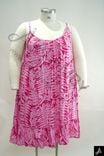 Women's Plus Size Pink Floral Print Spaghetti Strap Casual Dress