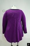 Women's Plus Size Purple V-Neck Long Sleeve Loose Casual Top