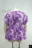Women's Plus Size V-Neck Short Sleeve Tie Dye Casual Top