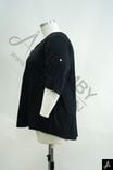 Solid Black V-Neck 3/4 Sleeve Top