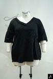 Solid Black V-Neck 3/4 Sleeve Top