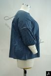 Women's Plus Size Indigo Blue 3/4 Sleeve Smocked Blouse