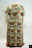 Women's Plus Size Floral Print V-Neck Short Sleeve Midi Dress