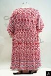 Women's Plus Size Pink Floral Print V-Neck Short Sleeve Midi Dress