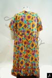 Women's Plus Size Multicolor Floral Print V-Neck Short Sleeve Midi Dress	