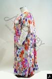 Women's Plus Size Multicolor Floral Print Round Neck Short Sleeve Midi Dress