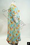 Women's Plus Size Multicolor Floral Print V-Neck Short Sleeve Maxi Dress