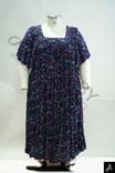Women Plus Size Floral Print Square Neck Short Sleeve A-Line Casual Dress