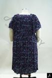 Women Plus Size Floral Print Square Neck Short Sleeve A-Line Casual Dress