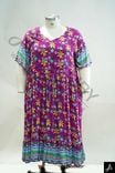 Women Plus Size Colorful Floral Print V-Neck Short Sleeve Casual Dress