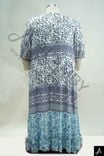 Women Plus Size Geometric Print V-Neck Elbow Sleeve Casual Tunic Dress