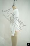 White Sweetheart Neck Long Sleeve Fitted Knit Top