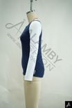 Navy & White Raglan Sleeve Fitted Long Sleeve Top