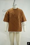 Men's 100% Cotton Crew Neck Short Sleeve T-Shirt, Brown