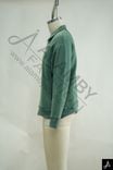 Men's 100% Cotton Long Sleeve Pique Polo Shirt, Dark Green