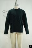 Men's 100% Cotton Crew Neck Long Sleeve T-Shirt, Black