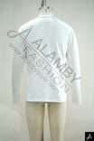 Men's 100% Cotton Turtleneck Long Sleeve T-Shirt, White