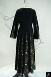 Black Sweetheart Square Neck Long Sleeve Flared Maxi Woven Dress