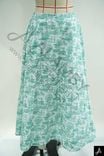 Mint Floral Print High Waist Maxi Woven Skirt