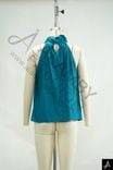 Teal Cowl Neck Sleeveless Knit Top