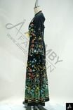Black Sweetheart Square Neck Long Sleeve Floral Printed Maxi Woven Dress