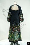 Black Sweetheart Square Neck Long Sleeve Floral Printed Maxi Woven Dress