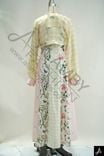 Floral Print Long Slip Dress With Sheer Long Sleeve Cardigan