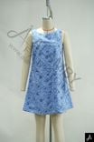 Blue Floral Sleeveless Mini Dress