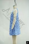 Blue Floral Sleeveless Mini Dress