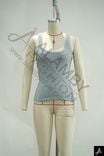 Grey Ribbed Square Neck Cami Tank Top