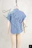 Chambray Collared Short‑Sleeve Shirt